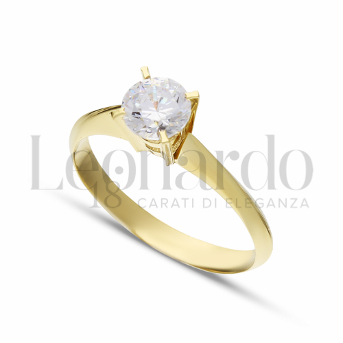 con Zircone bianco in Oro Giallo da 2,2gr.