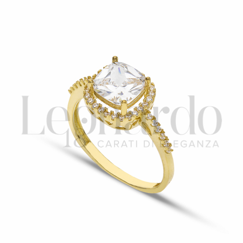 con Zircone bianco in Oro Giallo da 3,2gr.