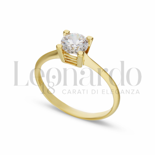 con Zircone bianco in Oro Giallo da 2,4gr.