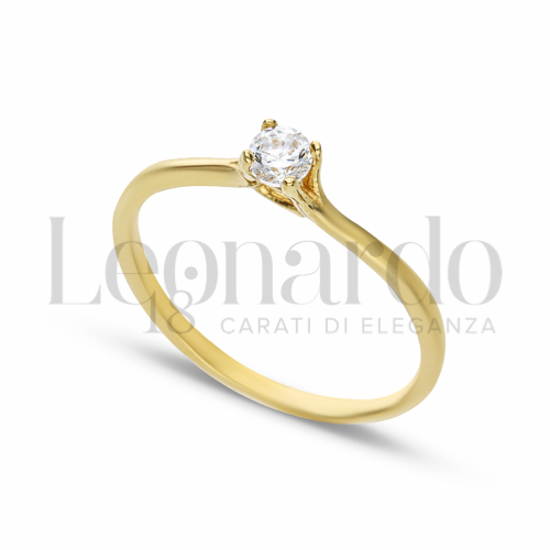 con Zircone bianco in Oro Giallo da 1,2gr.