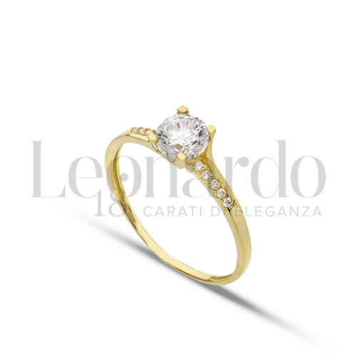 con Zircone bianco in Oro Giallo da 1,2gr.