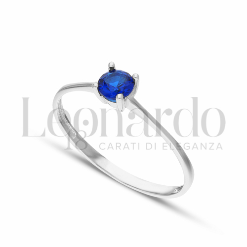 Anelli Anello Solitario da Donna in Oro 18 Carati Misura pietra: 4,00 mm anello: N&deg; 16 1,1g