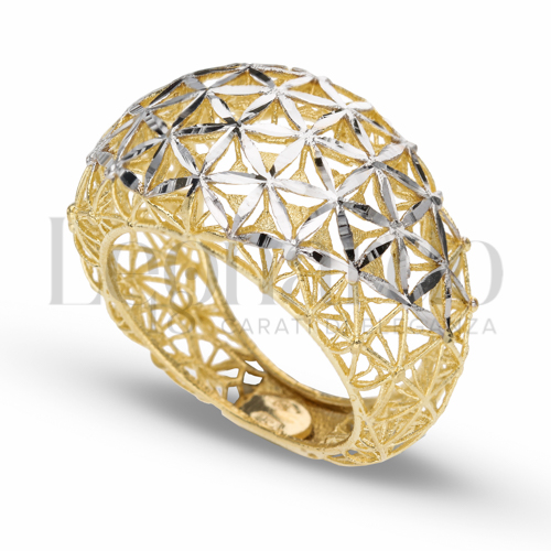 Modello Fascia larga in Oro Giallo e Oro Bianco da 5gr.