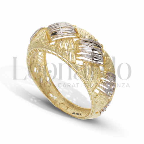 Modello Fascia stretta in Oro Giallo e Oro Bianco da 2,6gr.