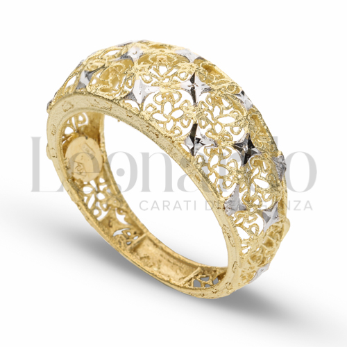 Modello Fascia stretta in Oro Giallo e Oro Bianco da 2,3gr.