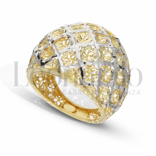 Modello Fascia larga in Oro Giallo e Oro Bianco da 4gr.