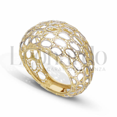 Modello Fascia larga in Oro Giallo e Oro Bianco da 3,4gr.