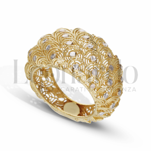 Modello Fascia larga in Oro Giallo e Oro Bianco da 5,3gr.