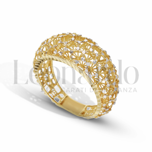 Modello Fascia stretta in Oro Giallo e Oro Bianco da 2,91gr.