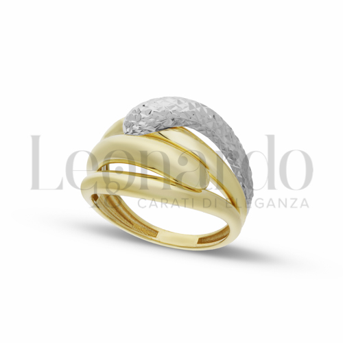 Anelli Anello a Fascia Diamantato da Donna in Oro 18 Carati Misura anello: 19 Finitura o soggetti: Lucida e diamantata 2,8g