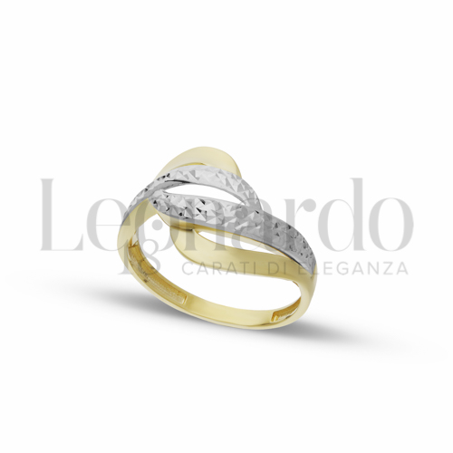 Anelli Anello a Fascia Diamantato da Donna in Oro 18 Carati Misura anello: 10 Finitura o soggetti: Lucida e diamantata 2,6g