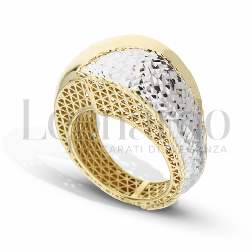 Anelli Anello Elettrofuso Diamantato da Donna in Oro 18 Carati Misura anello: 13 Finitura o soggetti: Diamantata 10,8g