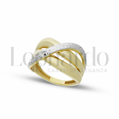 Anelli Anello a Fascia Diamantato da Donna in Oro 18 Carati Misura anello: 12 Finitura o soggetti: Lucida e diamantata 2,7g