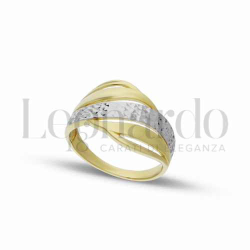 Anelli Anello a Fascia Diamantato da Donna in Oro 18 Carati Misura anello: 12 Finitura o soggetti: Lucida e diamantata 2,7g