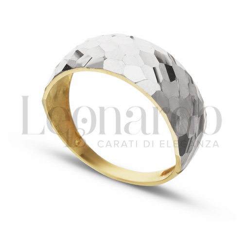 Anelli Anello Fascia Diamantata da Donna in Oro 18 Carati Misura anello: 20 Finitura o soggetti: 2,2g