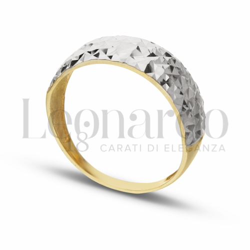 Anelli Anello Fascia Diamantata da Donna in Oro 18 Carati Misura anello: 16 Finitura o soggetti: 2,2g