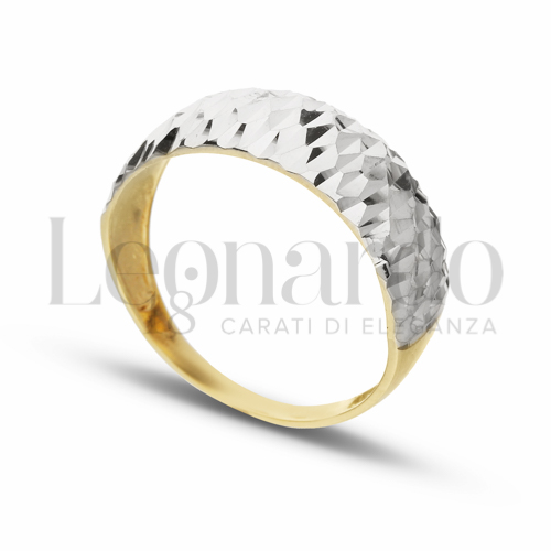 Anelli Anello Fascia Diamantata da Donna in Oro 18 Carati Misura anello: 15 Finitura o soggetti: 2,3g