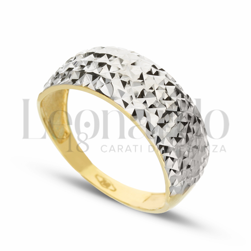 Modello Fascia stretta in Oro Giallo e Oro Bianco da 2,4gr.