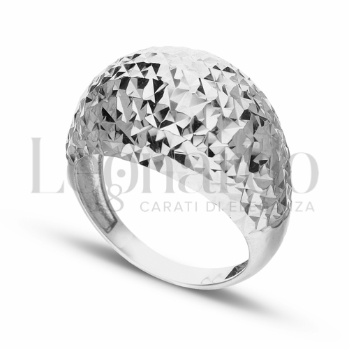 Modello Bombato in Oro Bianco da 4,2gr.