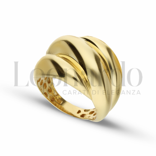 Anelli Anello Bombato in 3D da Donna Oro 18 Carati Misura anello: 12 Finitura o soggetti: Lucida 5,3g