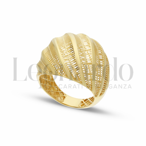 Anelli Anello a Fascia Bombato da Donna in Oro 18 Carati Misura anello: 19 Finitura o soggetti: Lucida 4,5g