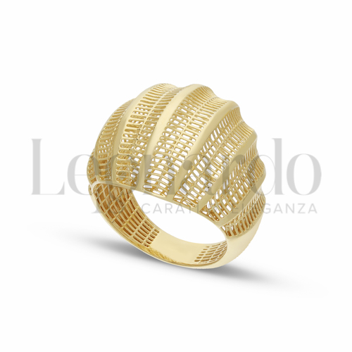 Anelli Anello a Fascia Bombato da Donna in Oro 18 Carati Misura anello: 19 Finitura o soggetti: Lucida 4,5g