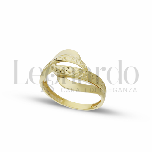 Anelli Anello a Fascia Diamantato da Donna in Oro 18 Carati Misura anello: 10 Finitura o soggetti: Lucida e diamantata 2,8g
