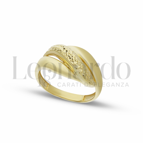 Anelli Anello a Fascia Diamantato da Donna in Oro 18 Carati Misura anello: 19 Finitura o soggetti: Lucida e diamantata 3,1g