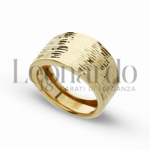 Anelli Anello a fascia da Donna in Oro 18 Carati Modello: stretta Misura anello: 15 Finitura o soggetti: Diamantata 3,8g