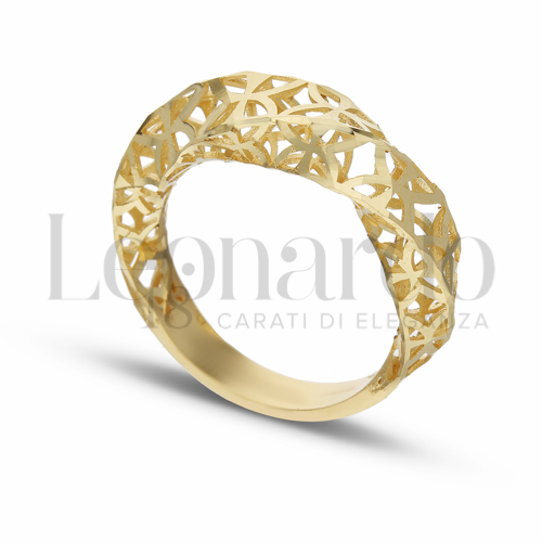 Anelli Anello Torchon in 3D da Donna Oro 18 Carati Misura anello: 15 3,2g