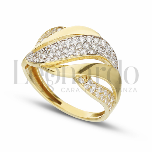 con Zircone bianco in Oro Giallo e Oro Bianco da 2,5gr.