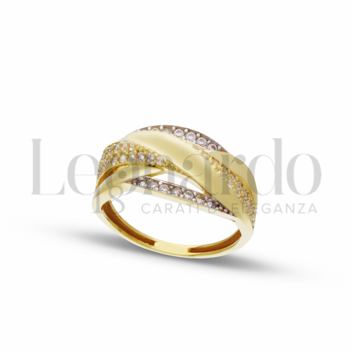 Anelli Anello a Fascia da Donna in Oro 18 Carati Misura anello: 12 Finitura o soggetti: Lucida 2,7g