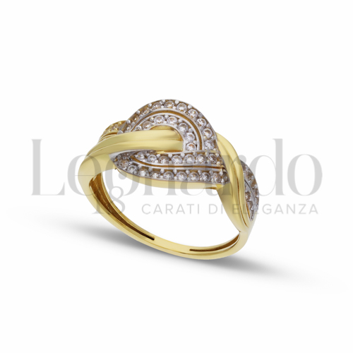 Anelli Anello Pavettato da Donna in Oro 18 Carati Misura anello: Finitura o soggetti: Lucida 3,3g