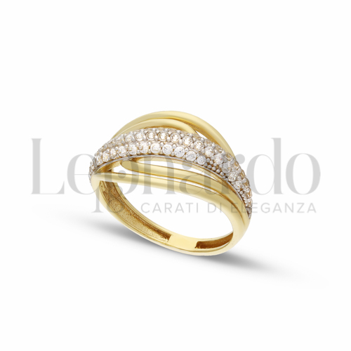 Anelli Anello Pavettato da Donna in Oro 18 Carati Misura anello: 19 Finitura o soggetti: Lucida 2,8g
