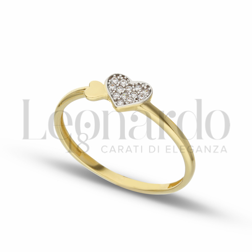 con Zircone bianco in Oro Giallo e Oro Bianco da 1,3gr.