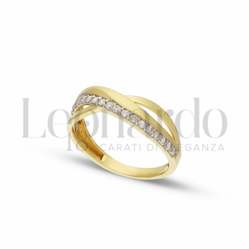 Anelli Anello Pavettato da Donna in Oro 18 Carati Misura anello: 13 Finitura o soggetti: Lucida 2,1g