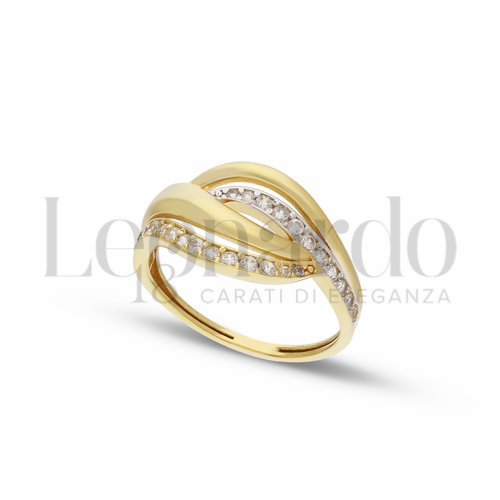 Anelli Anello Pavettato da Donna in Oro 18 Carati Misura anello: 14 Finitura o soggetti: Lucida 2,3g