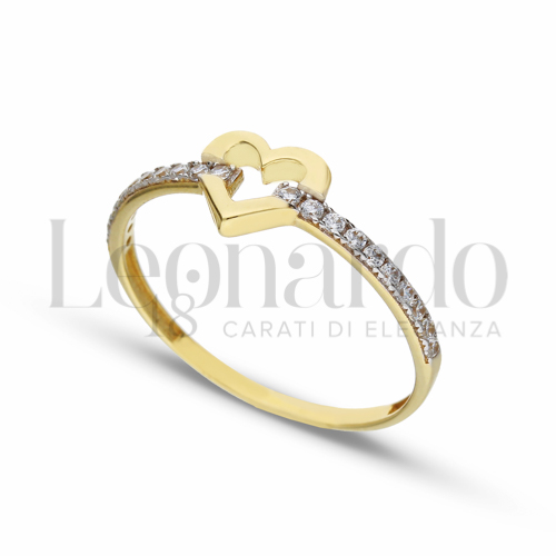 con Zircone bianco in Oro Giallo e Oro Bianco da 1,6gr.