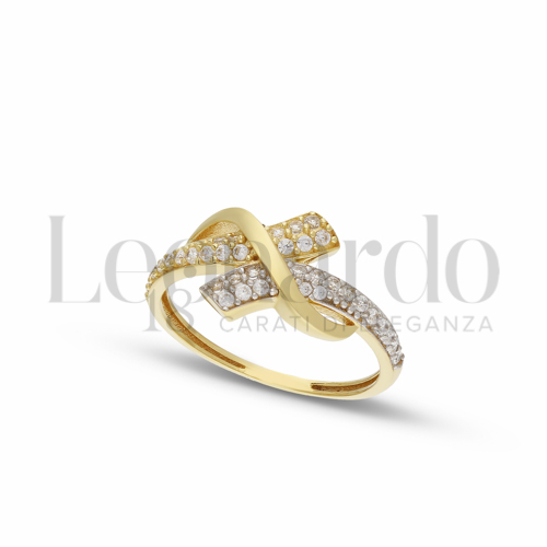 Anelli Anello Pavettato da Donna in Oro 18 Carati Misura anello: 20 Finitura o soggetti: Lucida 2,1g