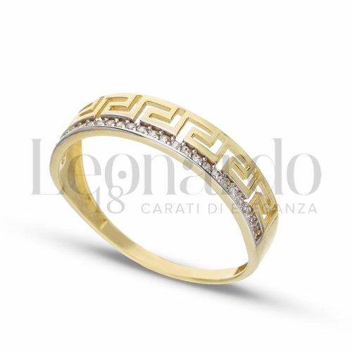 con Zircone bianco in Oro Giallo e Oro Bianco da 1,5gr.