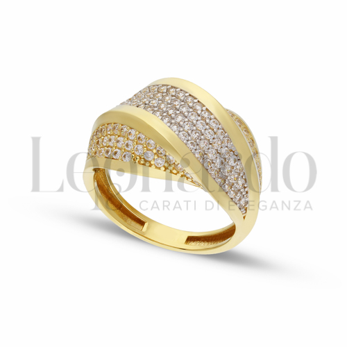 Anelli Anello Pavettato da Donna in Oro 18 Carati Misura anello: 15 Finitura o soggetti: Lucida 5,2g