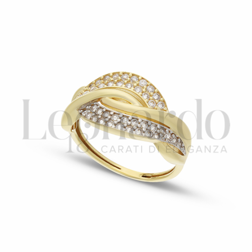 Anelli Anello Pavettato da Donna in Oro 18 Carati Misura anello: 20 Finitura o soggetti: Lucida 2,6g