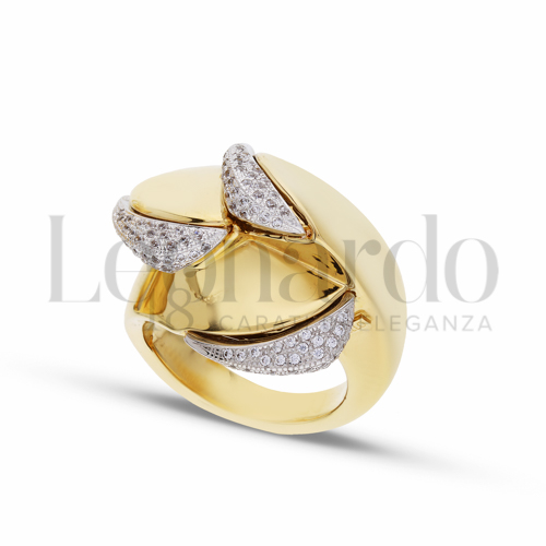 con Zircone bianco in Oro Giallo e Oro Bianco da 7gr.