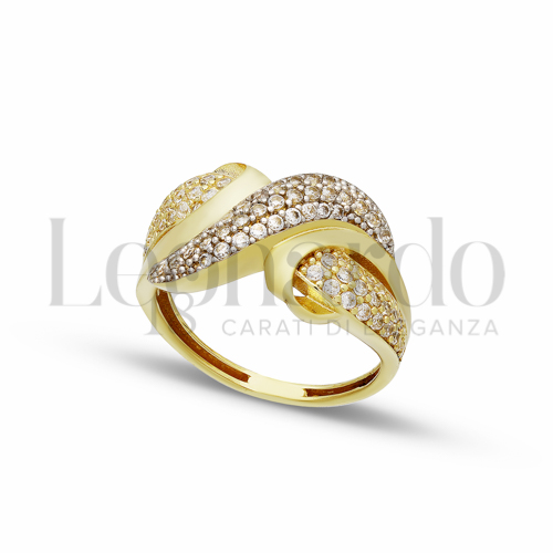 Anelli Anello da Donna in Oro 18 Carati Misura anello: Finitura o soggetti: Lucida 3,4g