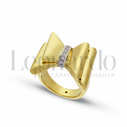 con Zircone bianco in Oro Giallo e Oro Bianco da 4,8gr.