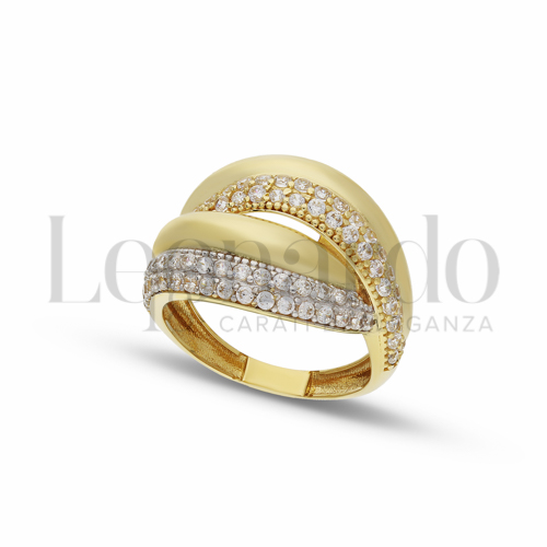 Anelli Anello Pavettato da Donna in Oro 18 Carati Misura anello: 17 Finitura o soggetti: Lucida 3,7g
