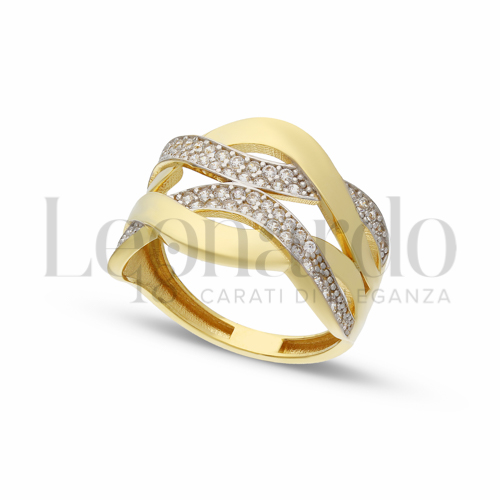 Anelli Anello Pavettato da Donna in Oro 18 Carati Misura anello: 15 Finitura o soggetti: Lucida 3,8g