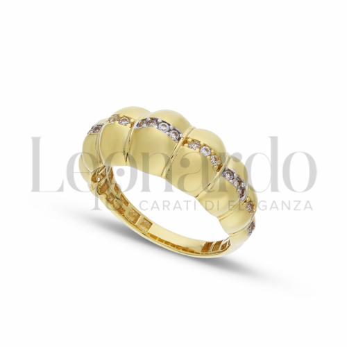 con Zircone bianco in Oro Giallo e Oro Bianco da 3,3gr.
