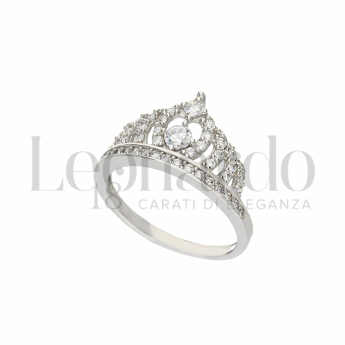 con Zircone bianco in Oro Bianco da 3,1gr.