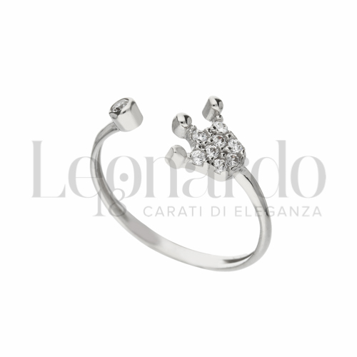 con Zircone bianco in Oro Bianco da 1,4gr.